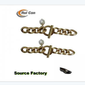 shoe buckle + brass chain