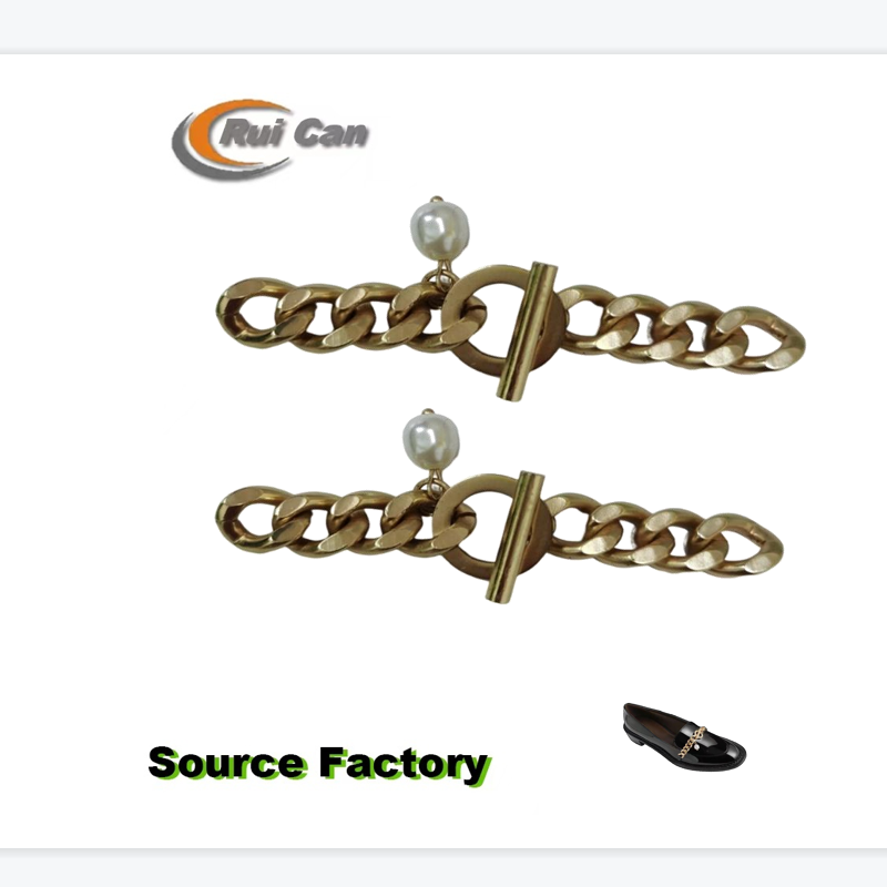shoe buckle + brass chain